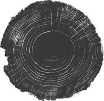 AI generated Silhouette Tree rings black color only vector