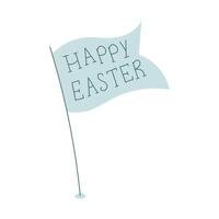 Small table flag isolated on white background. vector table flag Happy easter.