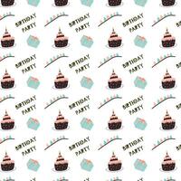 wrapping cake and box seamless pattern vector