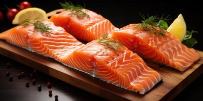 AI generated salmon and britain salmon photo