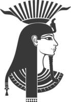 AI generated Silhouette single ancient egyptian hieroglyphs symbol logo black color only vector