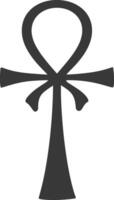 AI generated Silhouette single ancient egyptian hieroglyphs symbol logo black color only vector