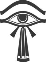 AI generated Silhouette single ancient egyptian hieroglyphs symbol logo black color only vector