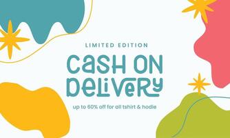 Cash on delivery banner vector