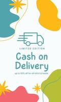 Cash on delivery illustration vector