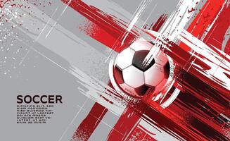 Soccer Template design , Football banner, Sport layout design, Red Theme, vector  ,abstract background