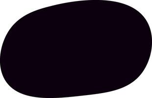 black random organic Blob shape. Modern vector organic random forms, minimalistic black fluid silhouette, simple smooth ink stain. Flat design elements. Vector illustration
