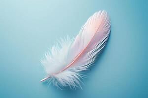 AI generated Ethereal Whisper with Pink Feather photo