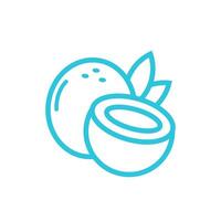 Coconut. From blue icon set. vector