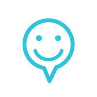 Feedback Feeling emoji, Emotional emoticon icon. From blue icon set. vector