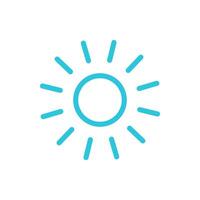 Light shine, sun, from blue icon set. vector