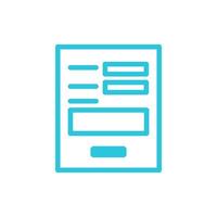 Application form, From blue icon set. vector