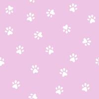 Cat paw texture, little paws seamless pattern vector