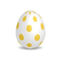 3D Easter egg with yellow dots vector