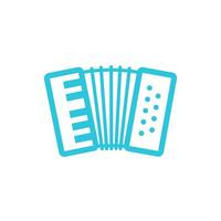 Accordion Icon. From blue icon set. vector