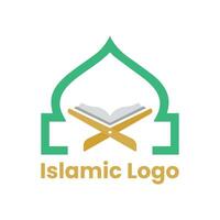 islámico logo plantilla, cinta islámico Hazme palacio logo diseño modelo. mezquita logo ideas inspiración logo diseño. modelo vector ilustración.
