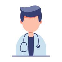 Hospital doctor icon. Isolated Vector Illustration on a white background