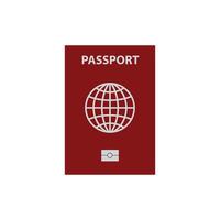 World Passport vector icon. Style is flat symbol, rounded angles
