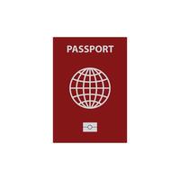World Passport vector icon. Style is flat symbol, rounded angles