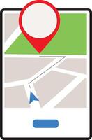 location icon in flat style. Map solid symbol isolated. Vector illustration for graphic design, Web, UI, mobile upp