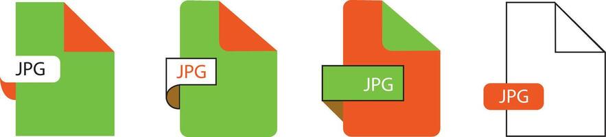 Jpg file format document type colored icon. vector