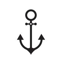 Anchor silhouette icon. Sea anchor. Vector. vector