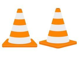 plastic traffic cone to limit traffic transport stock vector illustration isolated on white background