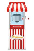 popcorn making machine sweet snack vector illustration isolated on white background