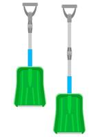 car snow shovel removal tools vector illustration isolated on white background