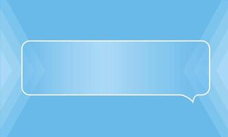 blue box for any text with box and arrow. empty dialog window. Web banner vector illustration.