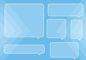 blue box for any text with box and arrow. empty dialog window. Web banner vector illustration.