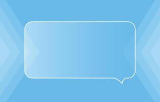 blue box for any text with box and arrow. empty dialog window. Web banner vector illustration.