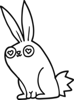 dessin animé lapin lapin dans l'amour icône png