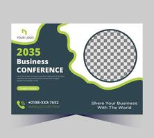 business conference poster template with a checkered background vector