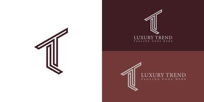 resumen inicial letra es o tl logo en rojo y plata color aislado en blanco y rojo antecedentes aplicado para hombres Moda logo además adecuado para el marcas o empresas tener inicial nombre tl o lt. vector