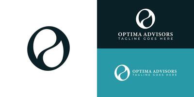 Abstract initial letter O or OO logo in deep green color presented with multiple white and blue background colors. The logo is suitable for beauty business logo design inspiration template vector