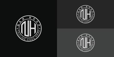 resumen inicial letra Nueva Hampshire o hn logo en blanco color aislado en múltiple antecedentes aplicado para vestir camiseta y capucha logo además adecuado para el marcas o empresas tener inicial nombre Nueva Hampshire o hn. vector