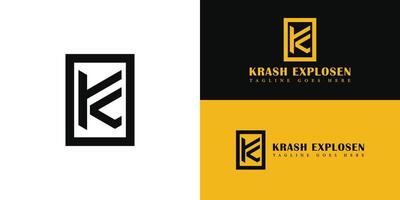 Abstract initial letter KE or EK logo in black color isolated in multiple background colors applied for energy drink company logo also suitable for the brands or companies have initial name EK or KE. vector