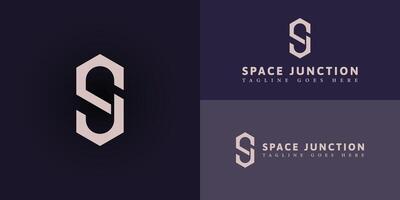 resumen inicial letra sj o js logo en suave oro color aislado en múltiple antecedentes. el logo aplicado para lujo real inmuebles logo además adecuado para el marca o empresa ese tiene el mismo inicial vector