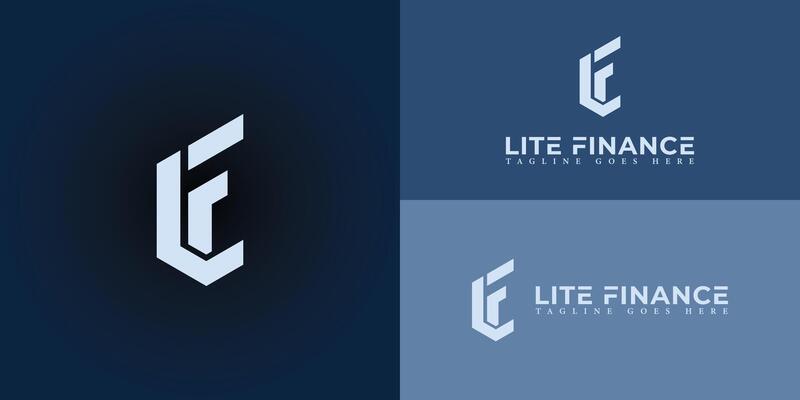 Abstract initial letter LF or FL logo in soft blue color isolated in multiple backgrounds applied for business and consulting logo also suitable for the brands or companies have initial name FL or LF.