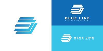 Abstract initial letter BL or LB logo in blue color isolated in multiple background colors applied for tax consultant company logo also suitable for the brands or companies have initial name LB or BL. vector