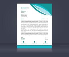 Simple business letterhead design template vector