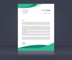 Simple business letterhead design template vector
