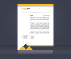 Simple business letterhead design template vector