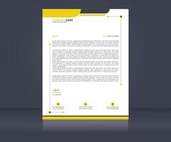 Simple business letterhead design template vector