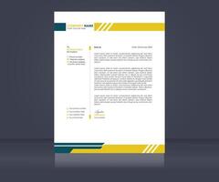 Simple business letterhead design template vector