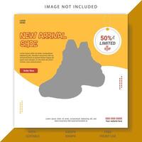 Social shoe banner design template vector