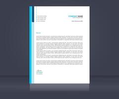 Simple business letterhead design template vector