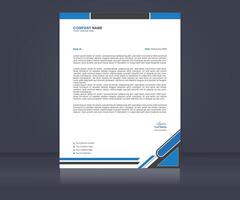 Simple business letterhead design template vector