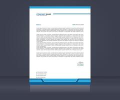 Simple business letterhead design template vector